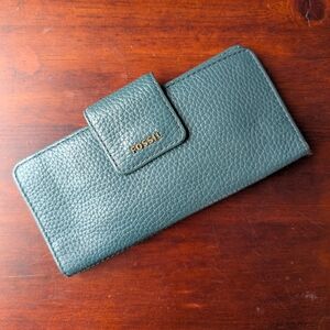 Blue Fossil Clutch
